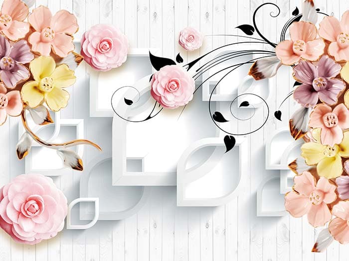 Pastel Carnations pattern detail