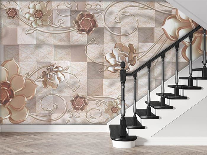 Copper Flowers shown in a room