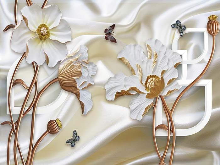 White Periwinkle pattern detail
