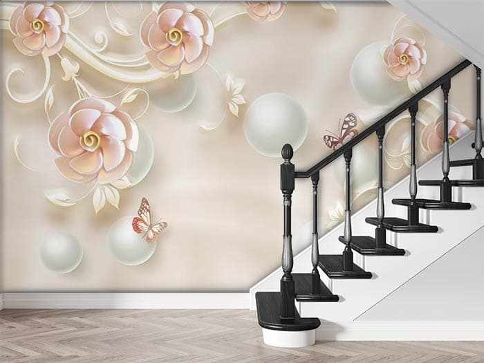 Pearls and Flowers shown in a room