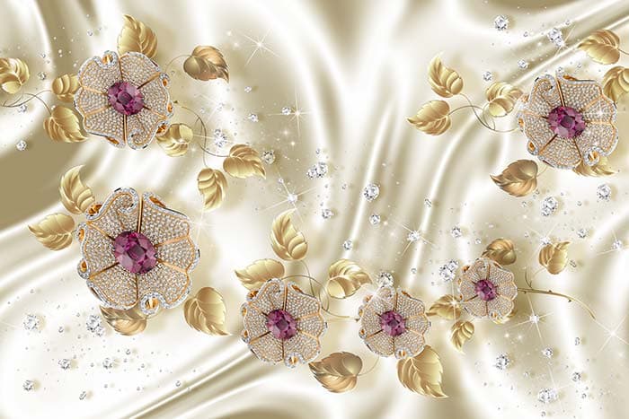 Sparkling Flowers pattern detail