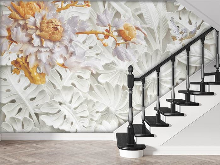 White flowers shown in a room