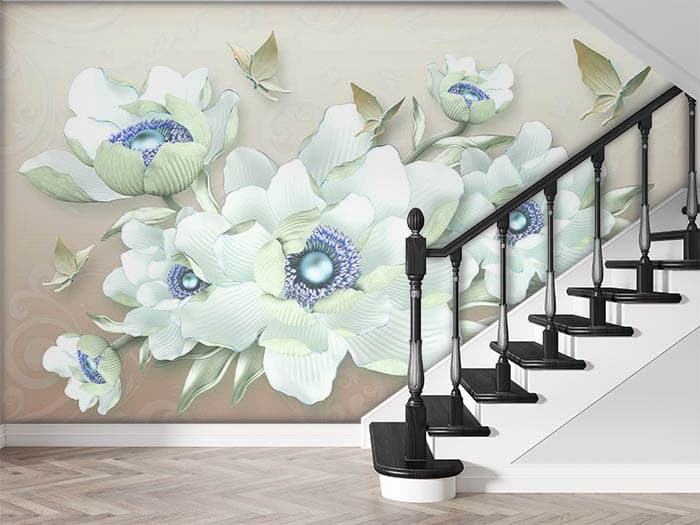 Large White Blooms shown in a room