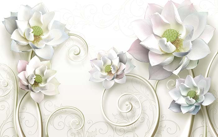 White Blooms pattern detail