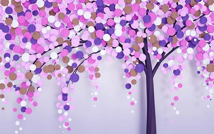 Purple Abstract Tree Wallpaper for Wall pattern detail