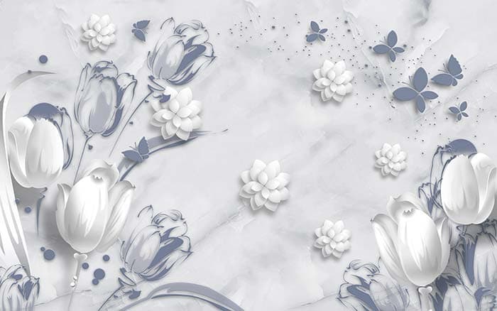 Luxury Neutral Butterfly Wall Design wallpaper pattern detail