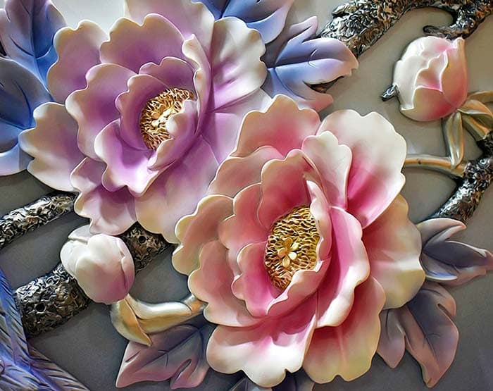 Large Blossoms pattern detail