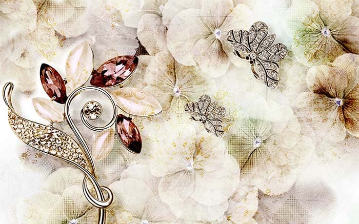 Premium Rhinestone Inspired Wall Wallpaper pattern detail