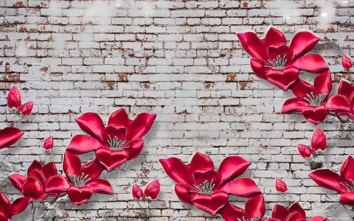 Red Velvet Petals pattern detail