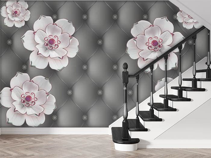 White Chrysanthemums shown in a room
