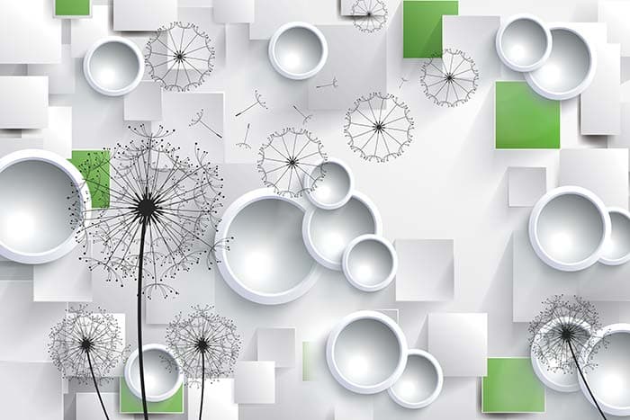 Dandellions and Rings pattern detail