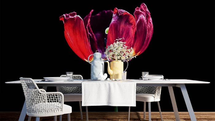 Abstract Floral shown in a room