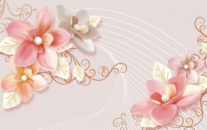 Abstract Floral pattern detail