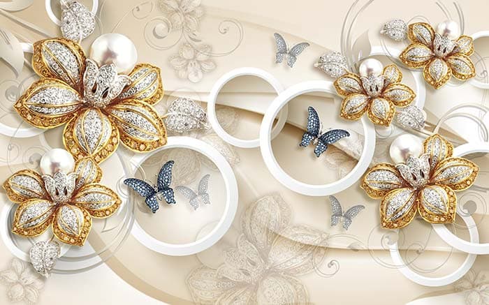 Abstract Floral pattern detail