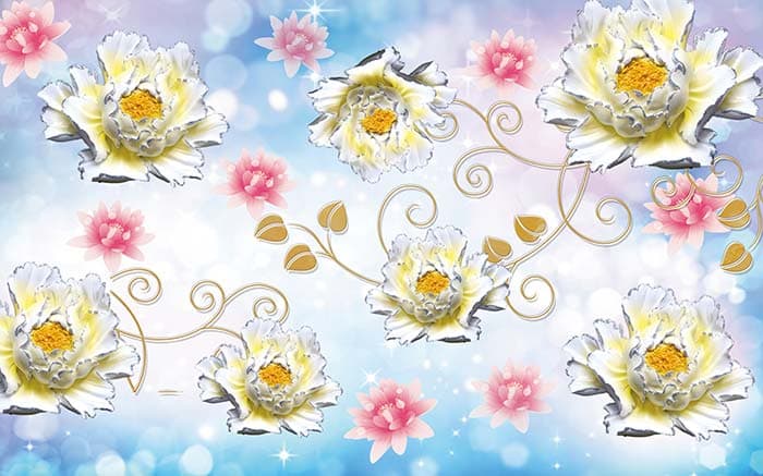 Abstract Floral pattern detail