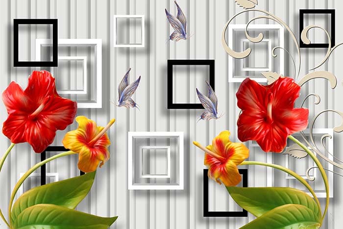 Abstract Floral pattern detail