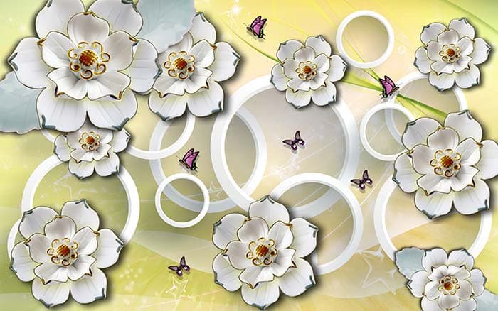 Abstract Floral pattern detail