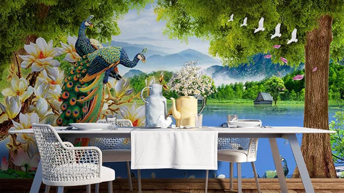 White Blooms shown in a room