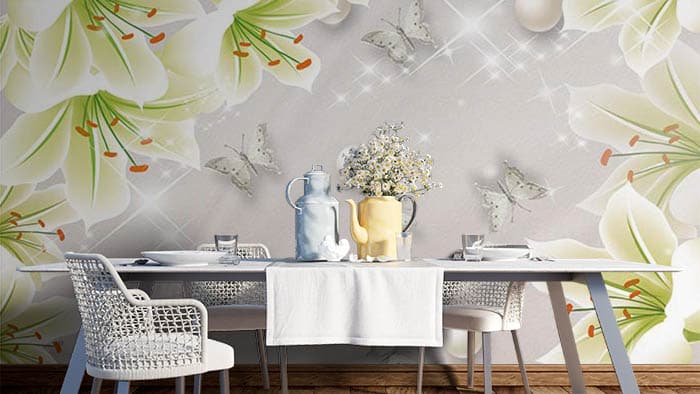 LEaves Floral shown in a room