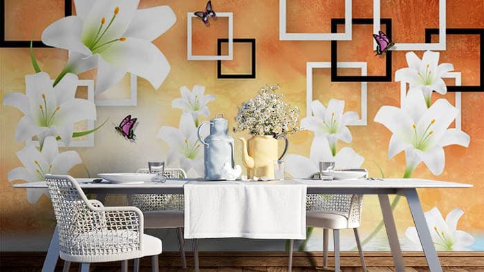 Golden Petals shown in a room