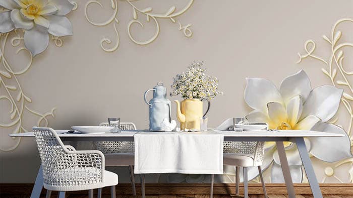Dense Floral shown in a room