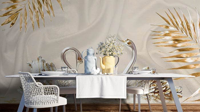 Golden Petals shown in a room