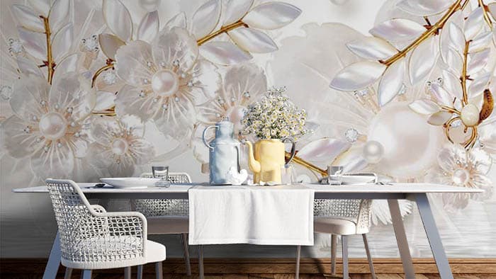 Flowers on a Branch shown in a room