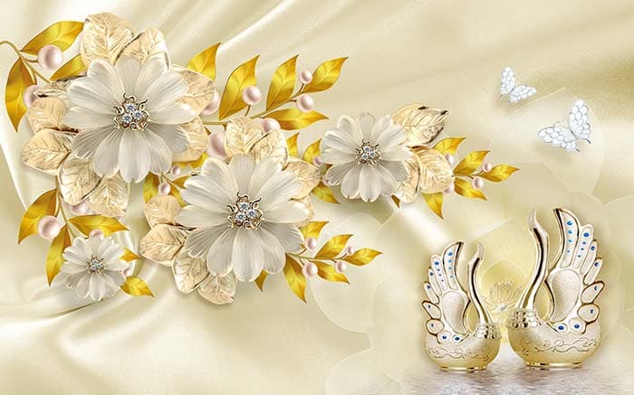 Golden Petals pattern detail