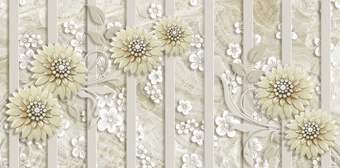 Rings behind FLowers pattern detail