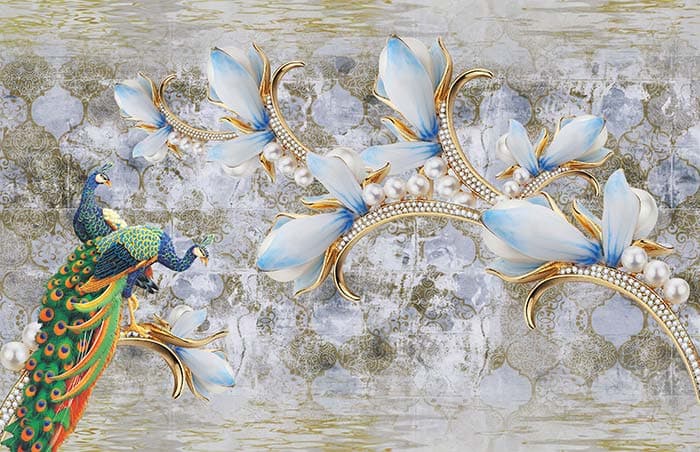 Pearls on Petals pattern detail