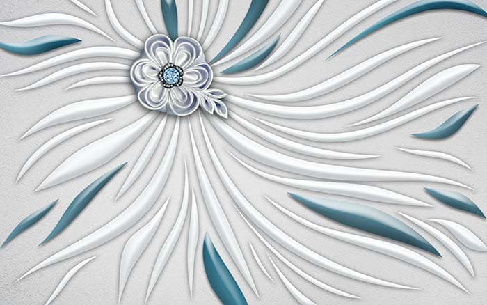 White Floral pattern detail