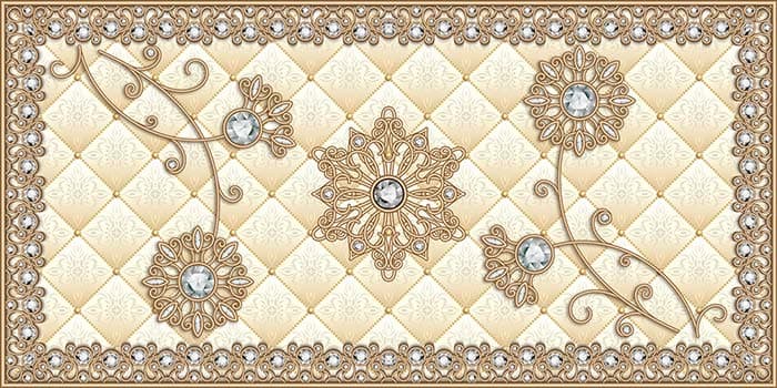 Floral Tiled Pattern Wallpaper for Home pattern detail