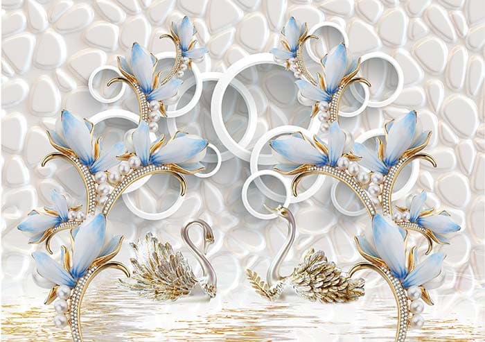 White Halway pattern detail