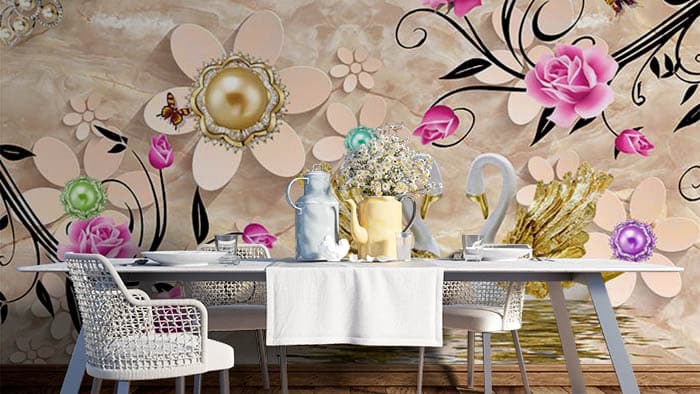 Violet Floral shown in a room