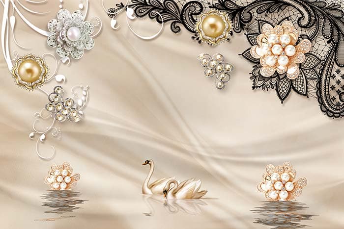 Cubes of Flora pattern detail