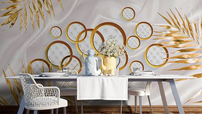 Abstract Floral shown in a room