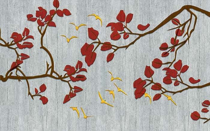Floating Leaves pattern detail