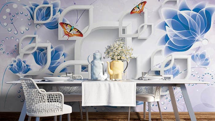 Flowers on Sheets shown in a room