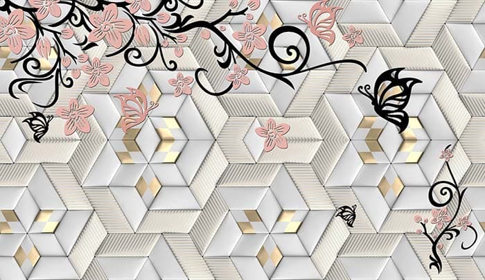 White Blossom pattern detail