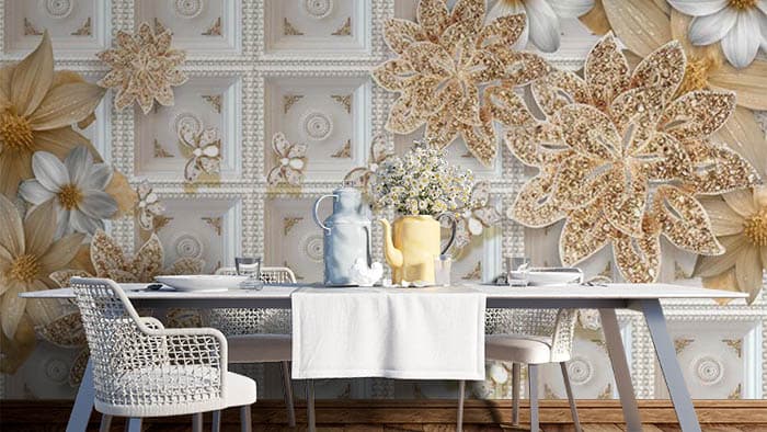 Polygons on Walls shown in a room