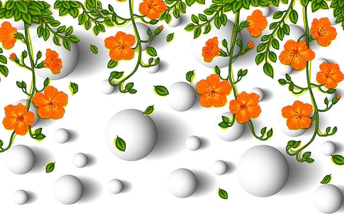 Flowers on Walls pattern detail