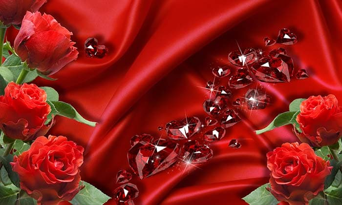 Red Rose 3D Art Wallpaper for Wall pattern detail