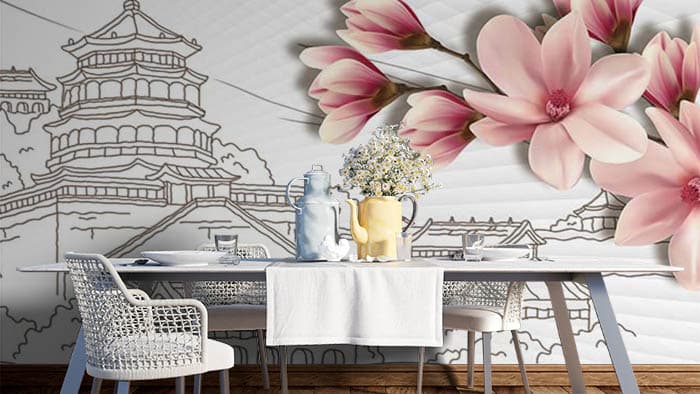 Floral Views shown in a room