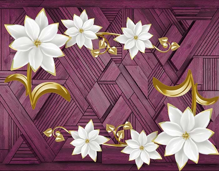 White Blossom pattern detail