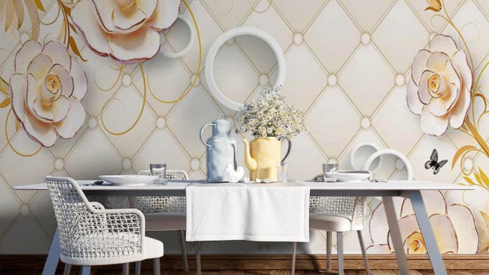 Flower On Wall shown in a room