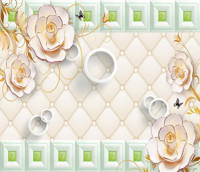 Flower On Wall pattern detail