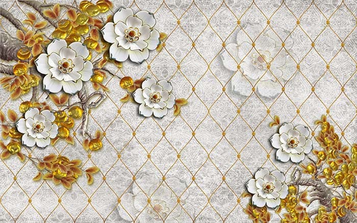 White Blossom pattern detail
