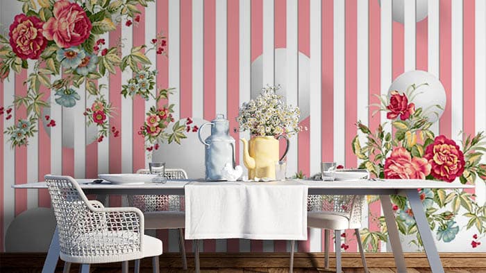 Bunch OF Flowers shown in a room