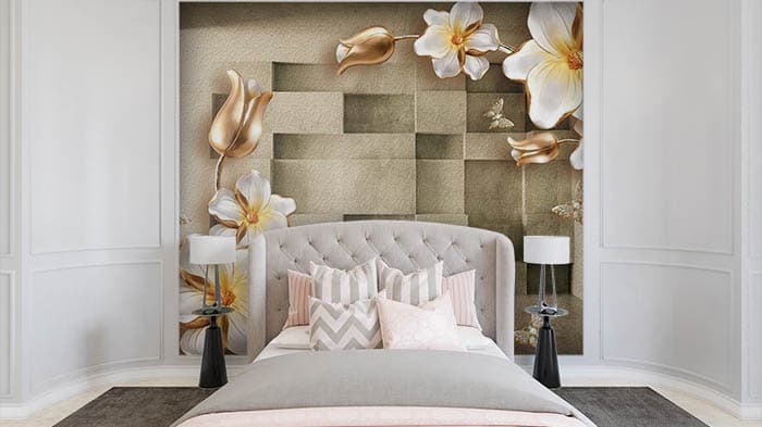Flowers on a Branch shown in a room