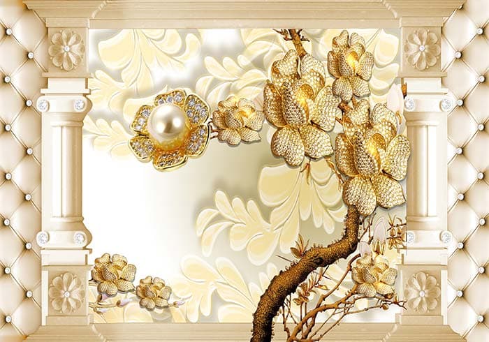 Pearly Walls pattern detail